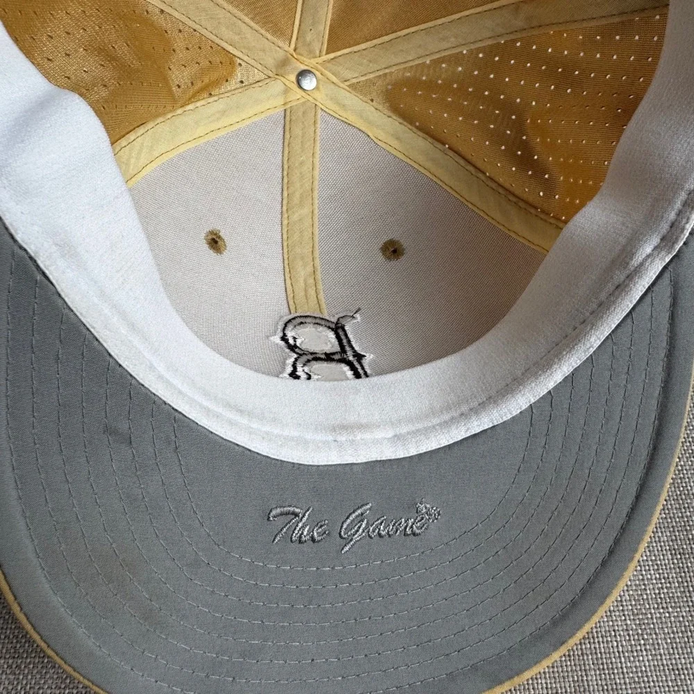 The Game Khaki Baseball Cap Old English‎ Boston Red Sox Perforated Hat Large